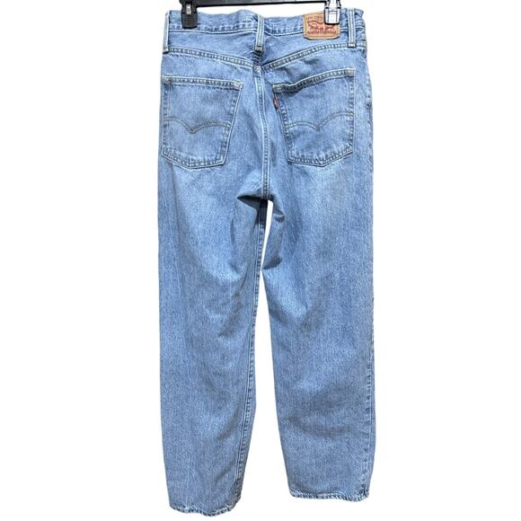 Levis 94 Baggy Jeans Women 29 Blue Distressed High Rise Relaxed Fit Denim Pants - Picture 2 of 7